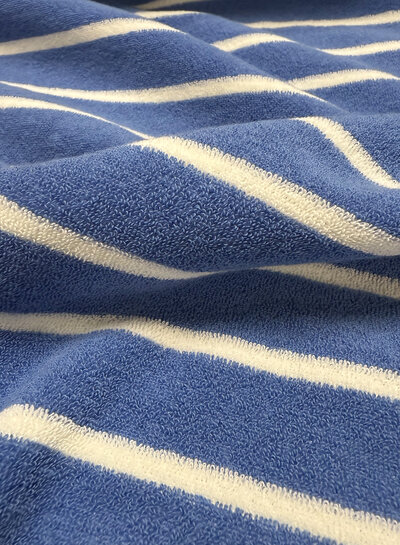 Madeline jeans blue/white striped - sponge stretch terry cloth