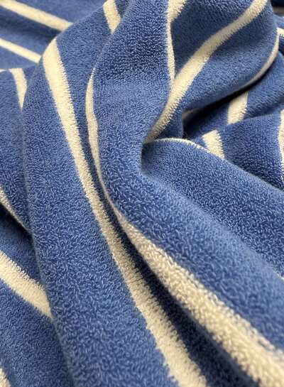 Madeline jeans blue/white striped - sponge stretch terry cloth