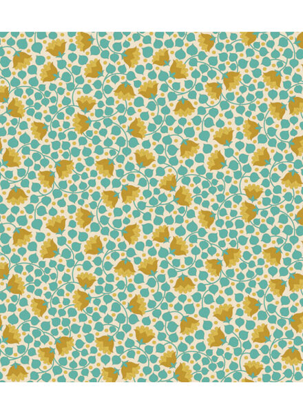 Tilda Bellflower - Teal - Wallflower - cotton