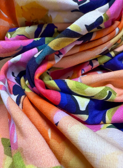 colorful flowers - soft jersey