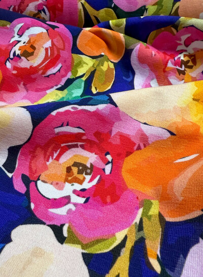 bonte bloemen - zachte tricot