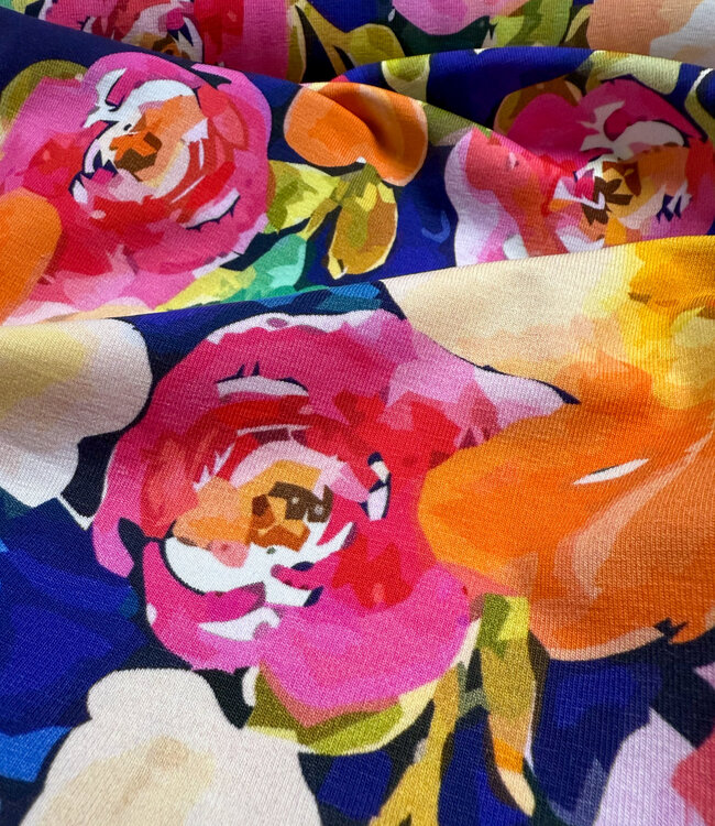 bonte bloemen - zachte tricot
