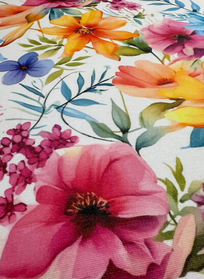 Madeline Water-repellent canvas - flower field n