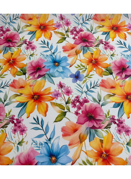 Madeline Water-repellent canvas - flower field n