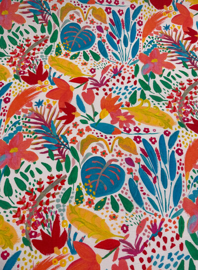 Madeline Bloemetjes met nen hoek af canvas - bloemenveld