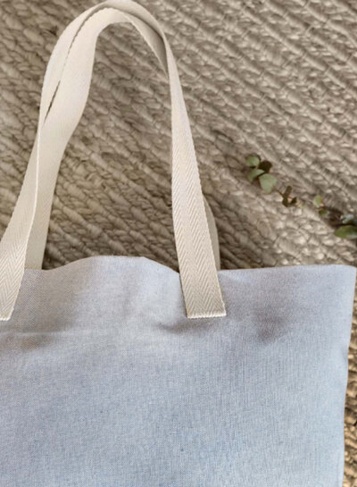 Madeline recycled canvas - prachtige gemeleerde kleuren - marineblauw