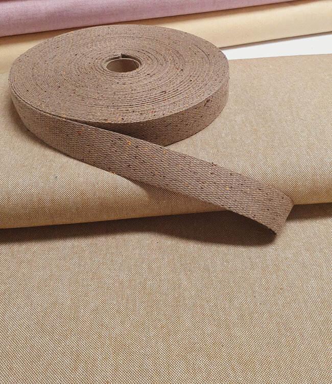 Katia fabrics recycled canvas - prachtige gemeleerde kleuren - camel