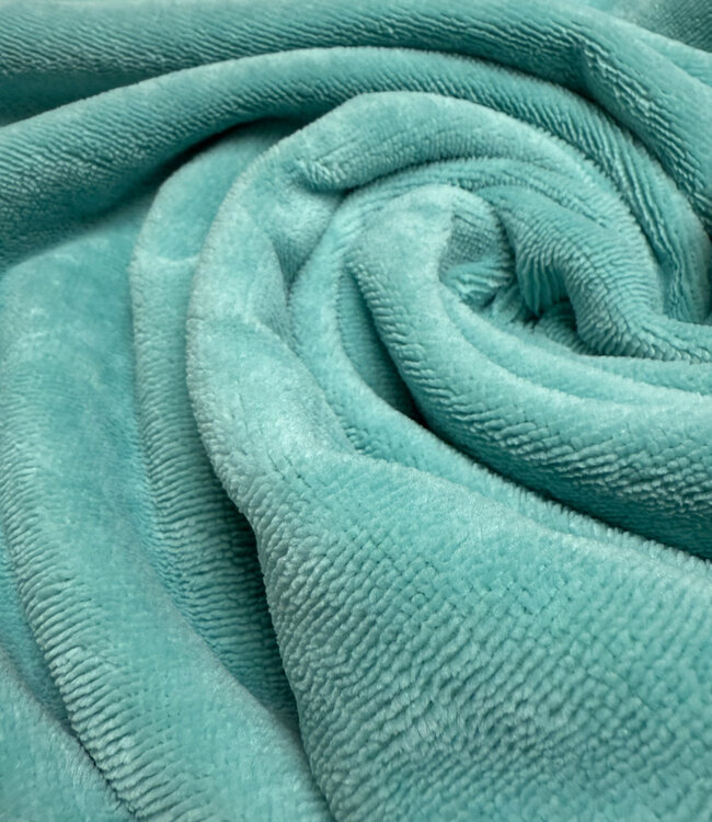 Madeline turquoise bamboe badstof