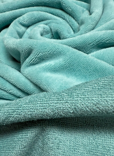 Madeline turquoise bamboo terry cloth