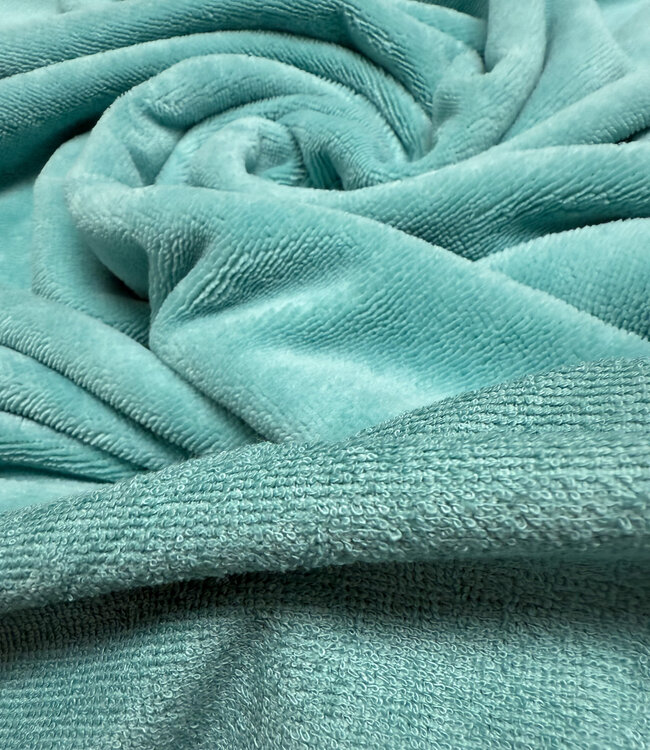 Madeline turquoise bamboe badstof
