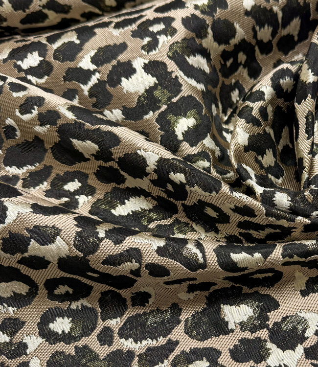 Madeline leopard - geweven jacquard