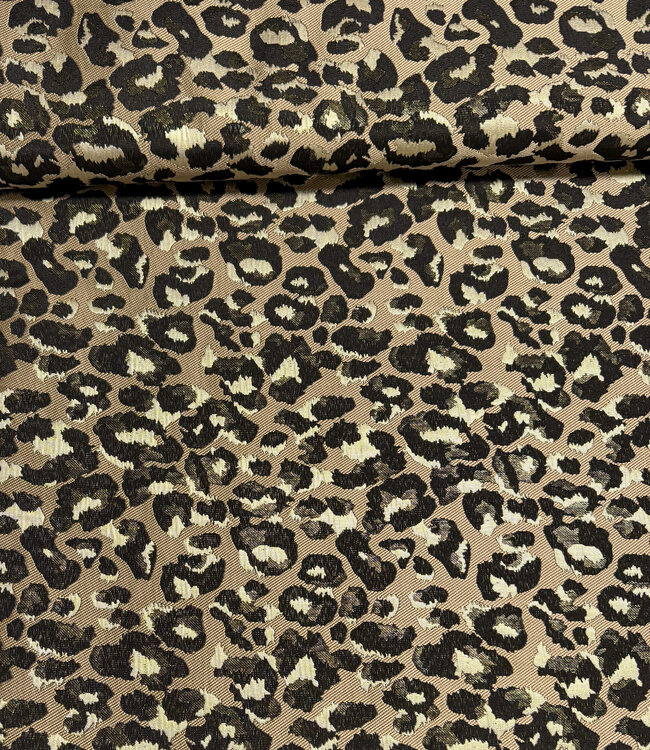 Madeline leopard - geweven jacquard