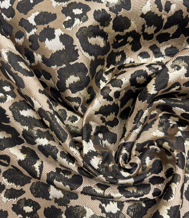 Madeline leopard - geweven jacquard