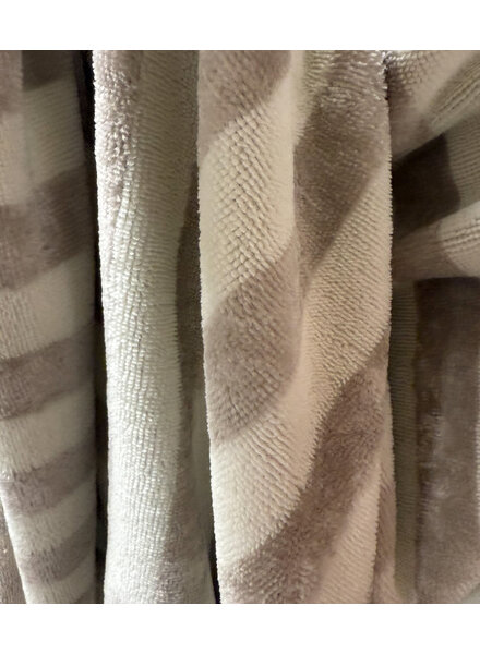 Madeline bamboe badstof met strepen - beige en ecru