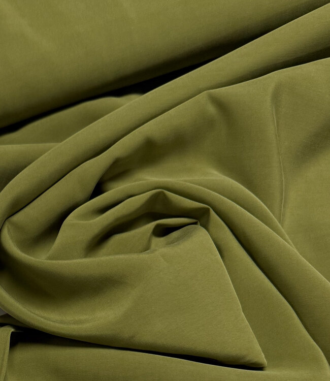 cupro touch - viscose - olijfgroen