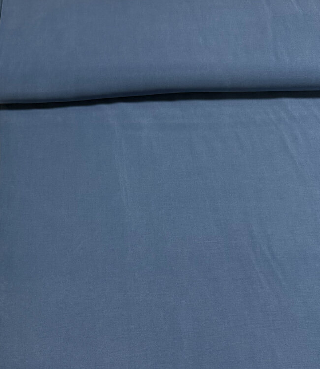 cupro touch - viscose - denimblauw