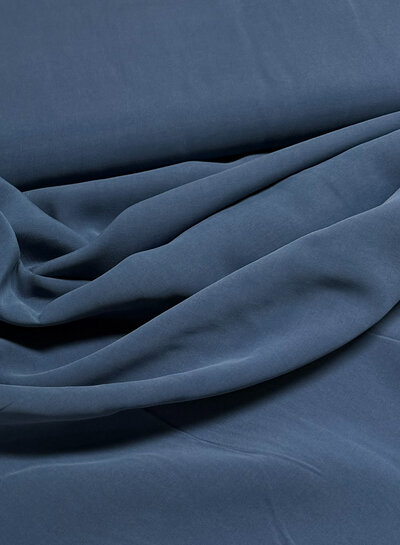 cupro touch - viscose - denimblauw