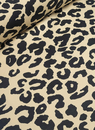 leopard zwart - zachte jogging