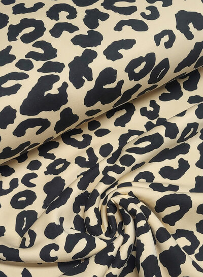 leopard zwart - zachte jogging
