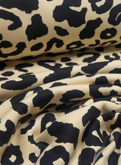 leopard zwart - zachte jogging
