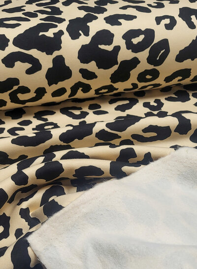 leopard zwart - zachte jogging