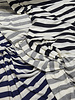 viscose jersey with flat rib - navy blue striped