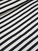 viscose tricot met platte ribbel - zwart gestreept