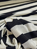 viscose jersey with flat rib - black striped