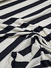 viscose tricot met platte ribbel - zwart gestreept