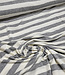 viscose tricot met platte ribbel - grijs gestreept