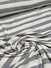 viscose jersey with flat rib - grey striped