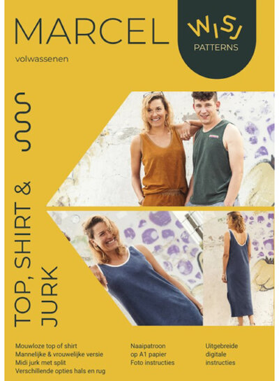 Wisj patterns Marcel patroon top/jurk