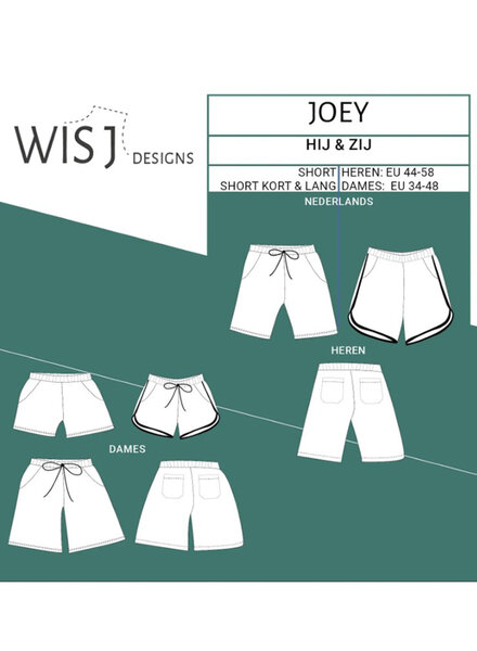 Wisj patterns Joey short - dames en heren