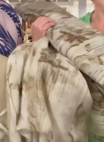 Madeline tencel voile - silky soft - mocha mousse and beige