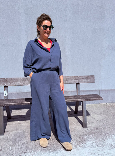 Bel'Etoile Kiki value pack - steel blue linen viscose