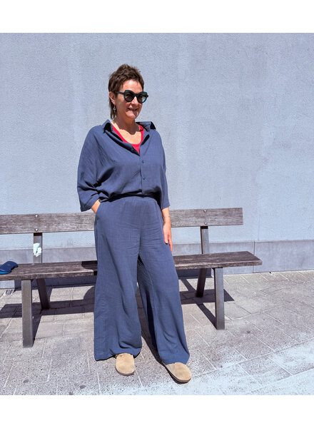 Bel'Etoile Kiki voordeelpakket - staalblauw linnen viscose