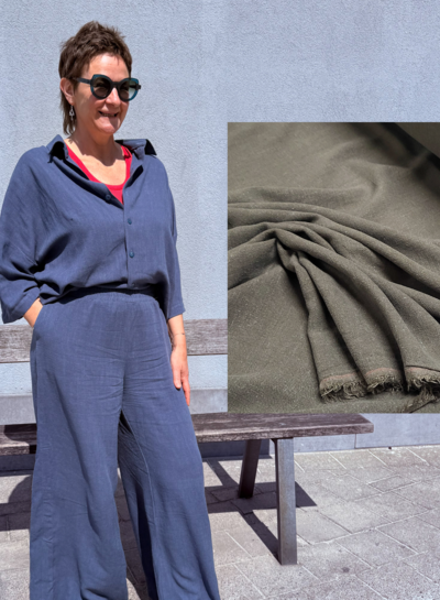Bel'Etoile Kiki voordeelpakket - vergrijsd khaki  linnen viscose