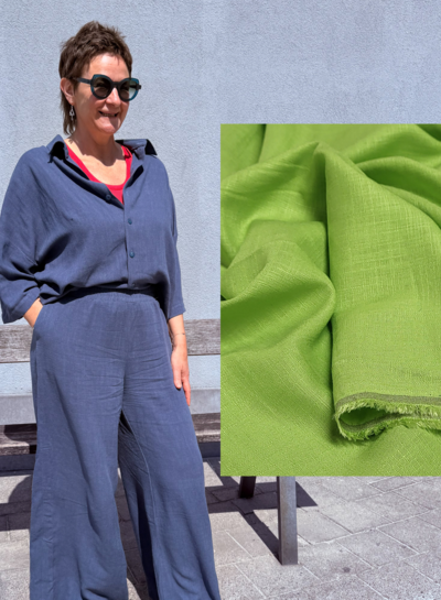 Bel'Etoile Kiki value pack - lime green linen viscose