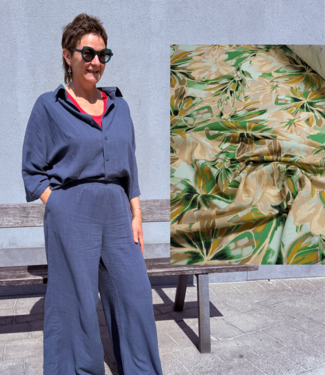 Bel'Etoile Kiki value pack - green digital flowers linen viscose