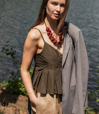 Fibremood trenchcoat stof waterafstotend - groen - Clementine