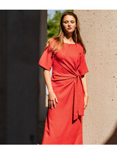 Fibremood linen viscose twill blend - red - Suvi