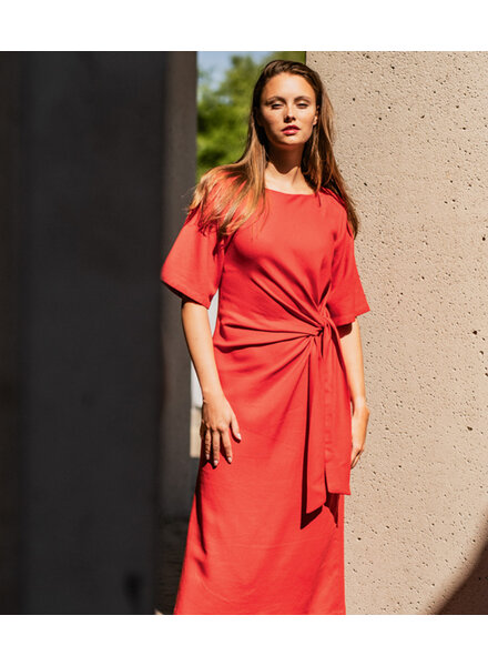 Fibremood linnen viscose twill blend - rood - Suvi