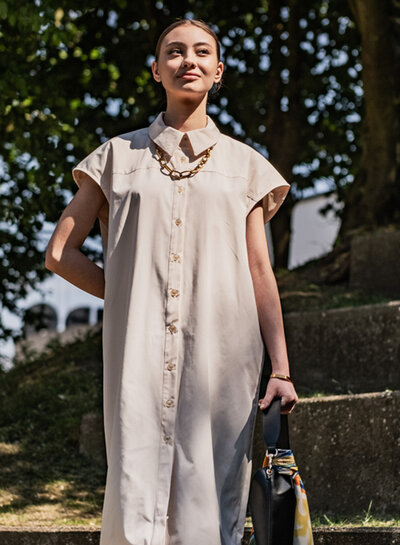 Fibremood trenchcoat stof waterafstotend - off-white - Marley, Solaris