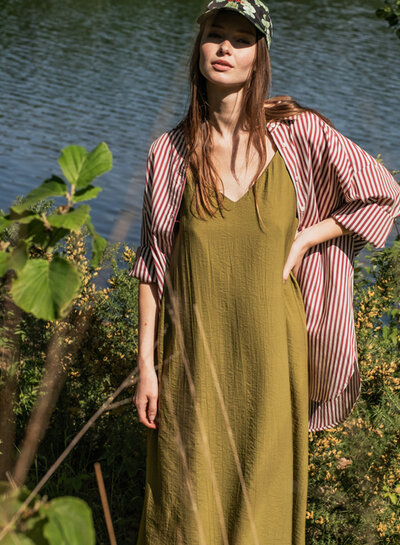 Fibremood crinkle viscose - green - Azure, Muriel