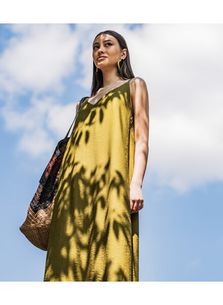 Fibremood crinkle viscose - groen - Azure, Muriel