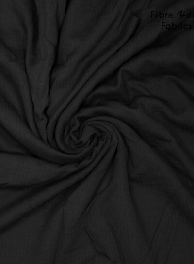 Fibremood viscose linnen crêpe - zwart - Suvi