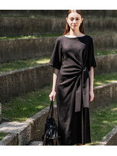 Fibremood viscose linen crepe - black - Suvi