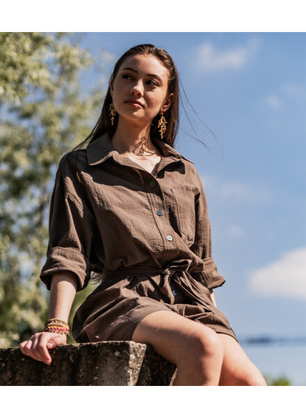 Fibremood seersucker - groen - Liberty