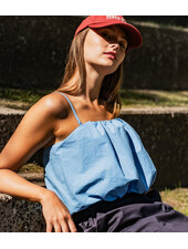 Fibremood stonewashed popeline katoen - aqua - Nanaka