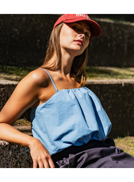 Fibremood stonewashed poplin / papertouch cotton - aqua - Nanaka